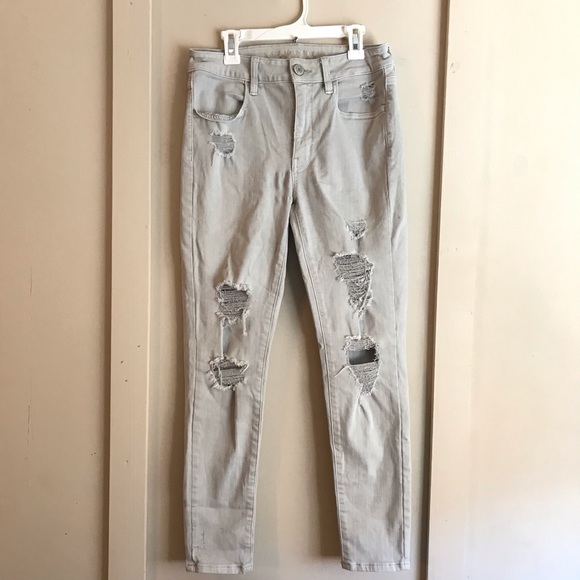 American Eagle Outfitters Denim - American Eagle Hi Rise Distressed Jeggings